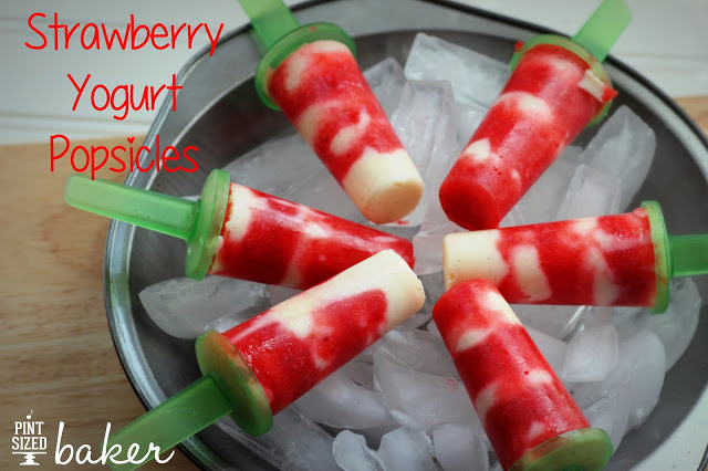 strawberry yogurt popsicles