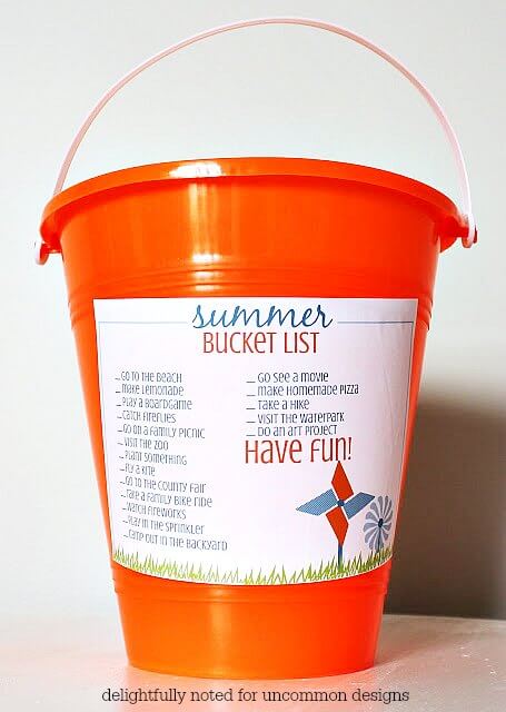 Print out this summer bucket list and great ready for some summer fun with Uncommon Designs! 