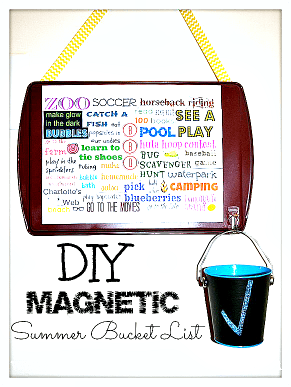 diy magnetic summer bucket list