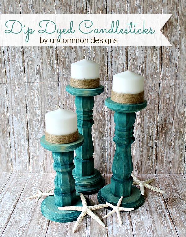 dip dyed candlesticks