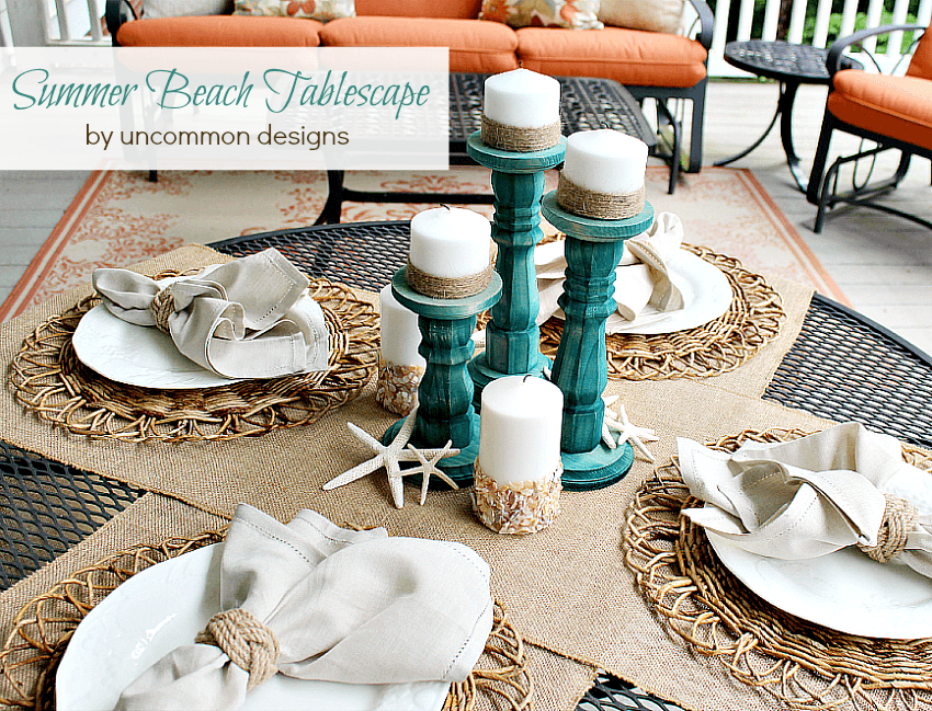 Summer Beach Tablescape and a Summer Tablescape Party