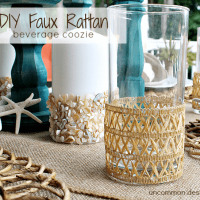 DIY Faux Rattan Beverage Coozies