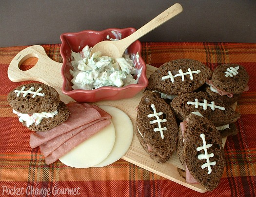 football shaped sandwiches