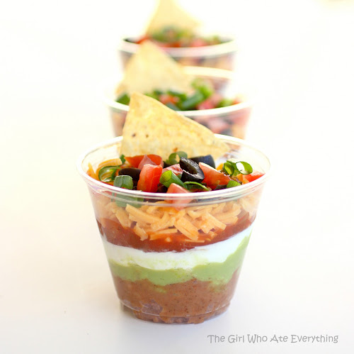 mini seven layer dips