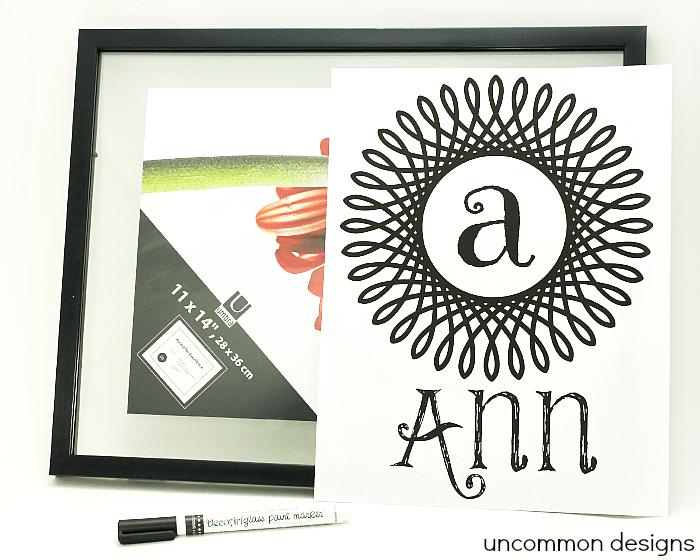 monogrammed wall art