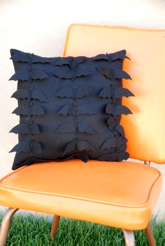 black bat pillow