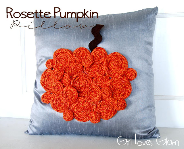 rosette pumpkin pillow