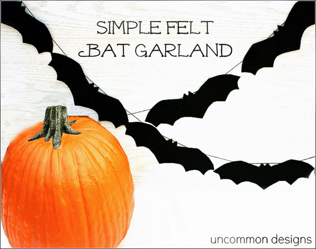 Simple Felt Bat Garland