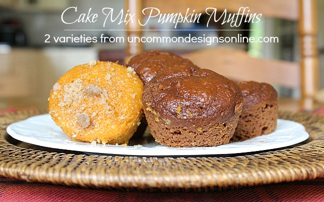 cake mix pumpkin muffins