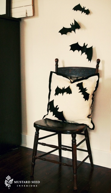 felt bat Halloween Pillow