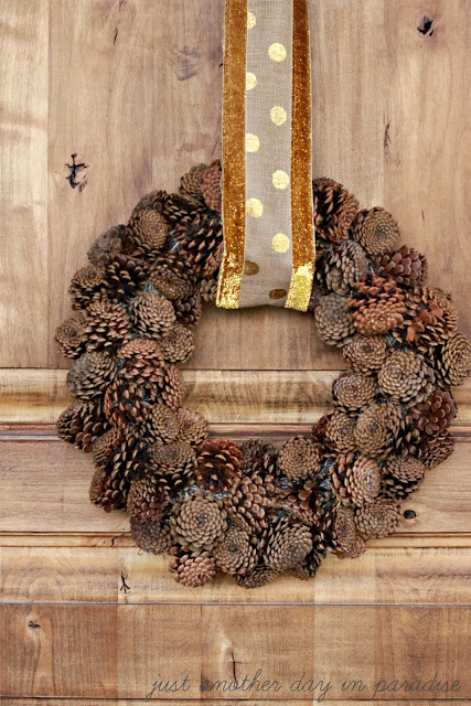 pine cone fall wreath