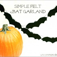 simple felt bat garland