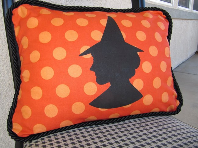 witch halloween pillow