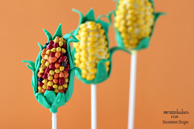 Cake Pop Candy Corn Treats ~ Perfect for a fall celebration! www.uncommondesignsonline.com #recipes