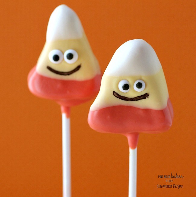 Cake Pop Candy Corn Treats ~ Perfect for a fall celebration! www.uncommondesignsonline.com #recipes