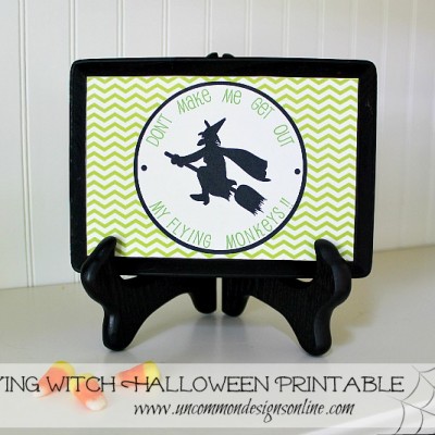 Flying Witch Halloween Printable