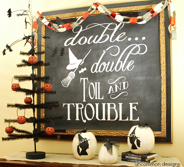 Halloween Chalkboard Art Display