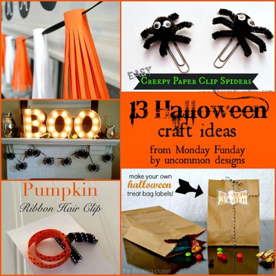 13 Halloween Craft Ideas and the Monday Funday Link Party {41}