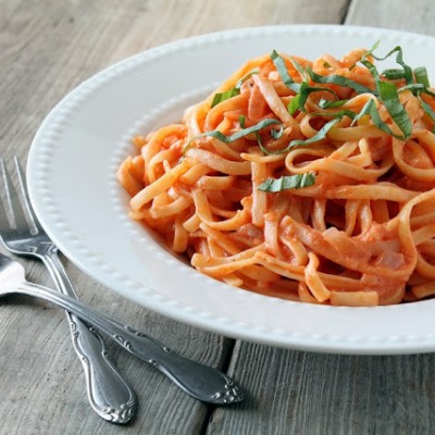 Pasta with Tomato Cream Sauce Recipe