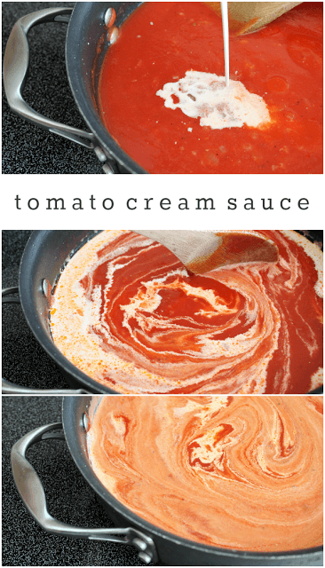Tomato cream sauce for pasta recipe