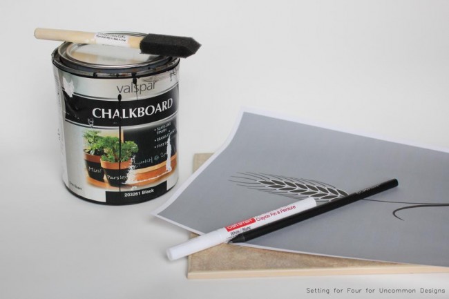 chalkboard art hot pad supplies