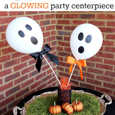 Ghost Balloon Craft… a Glowing Halloween Party Centerpiece