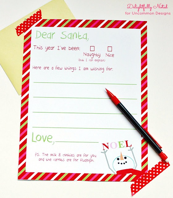 Dear Santa Free Printable