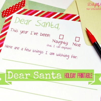 Letter to Santa Free Christmas Printable