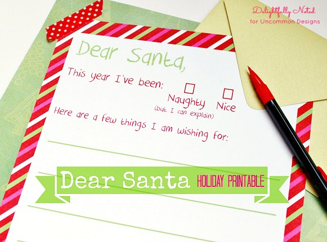 Letter to Santa free Christmas Printable. An adorable and fun way to create lasting memories for the entire family. #christmas #lettertosanta  