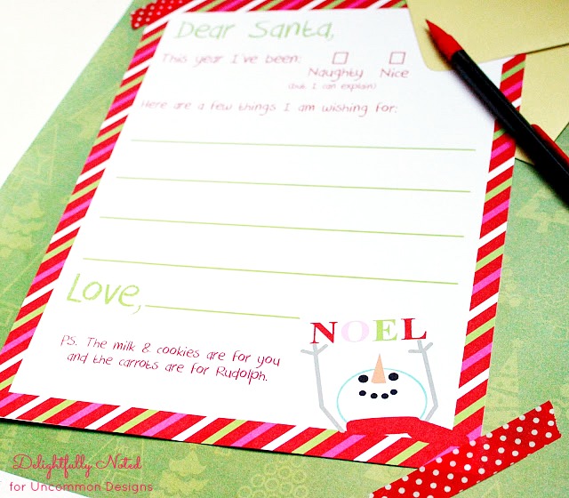 Letter to Santa Holiday Free Printable