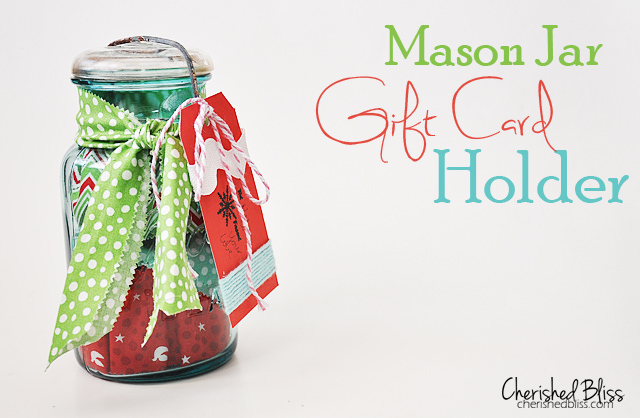 mason jar gift card holder