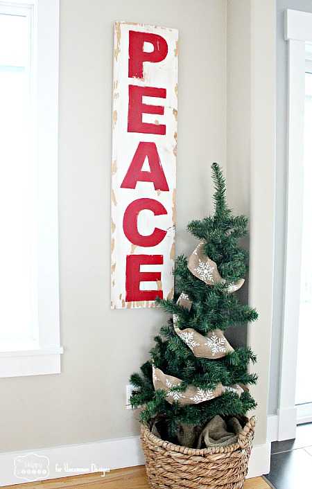 Diy Pottery Barn Knockoff Holiday Peace Sign