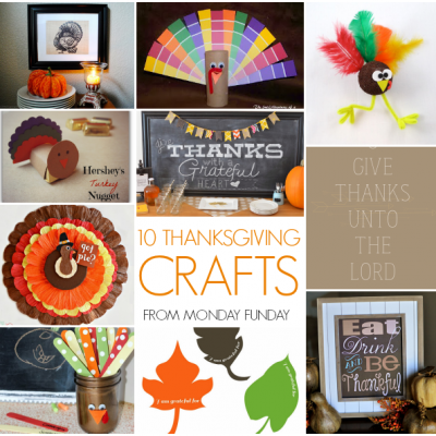 10 Thanksgiving Crafts and the Monday Funday Link Party