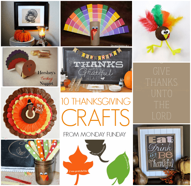 10 THANKSGIVING CRAFTS from monday funday