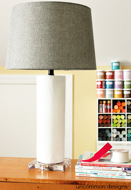 Painted Lamp with Chalky Finish Paint
