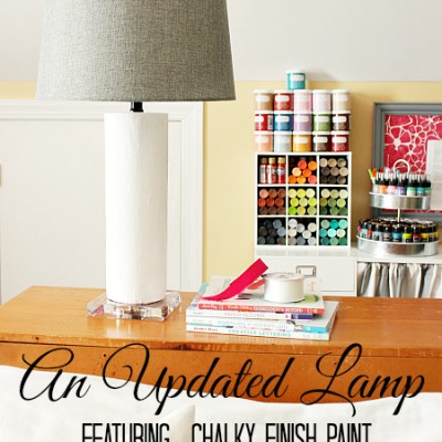 A Lamp Update: Chalky Finish Paint by Americana Decor