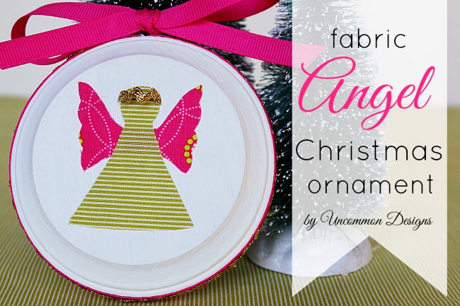  DIY Fabric Angel Christmas Ornament. Use up those fabric scraps. #christmas #angel #angelornament via www.uncommondesignsonline.com