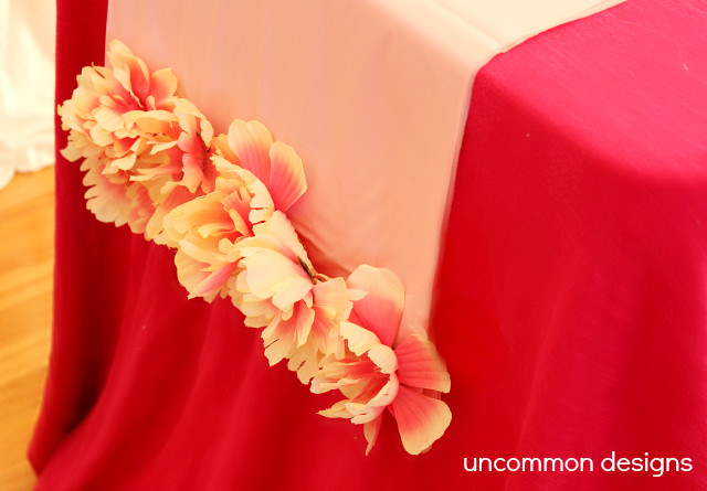 Flower Plastic Tablecloth Table Runner