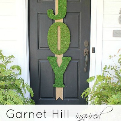 Garnet Hill Inspired Moss JOY Letters
