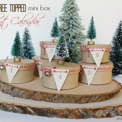 Simple Tree Topped Mini Box Advent Calendar