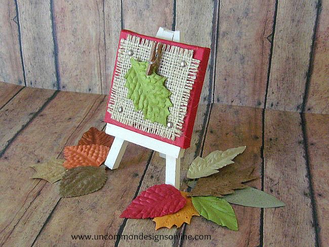 Create an adorable Thanksgiving Easel Place Card Holder for your dinner table! 