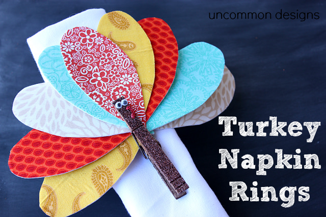 DIY Thanksgiving Turkey Napkin Rings~ perfect for your kid's table!