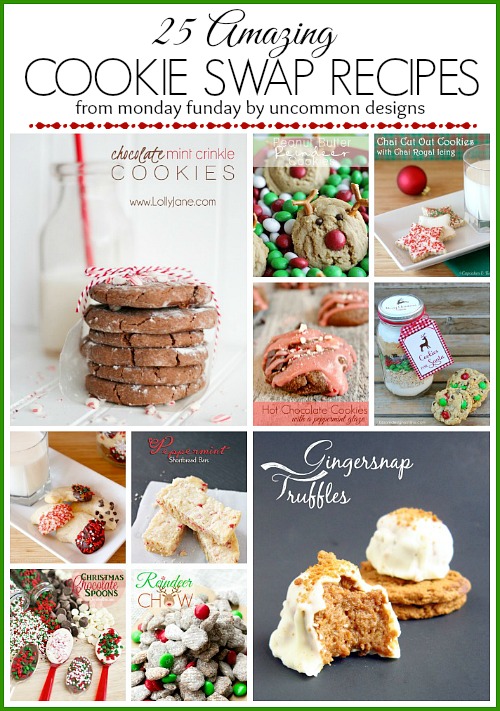 25 Amazing Cookie Swap Recipes from #mondayfunday #recipes #cookieswap #christmas #christmascookies