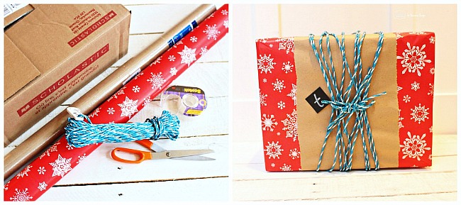 5 Fast and Fabulous Gift Wrap Ideas. Adorable and perfect for last minute gift wrapping. #christmas #giftwrap