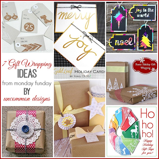 7 Gift Wrapping Ideas from #mondayfunday #giftwrapping #christmas 