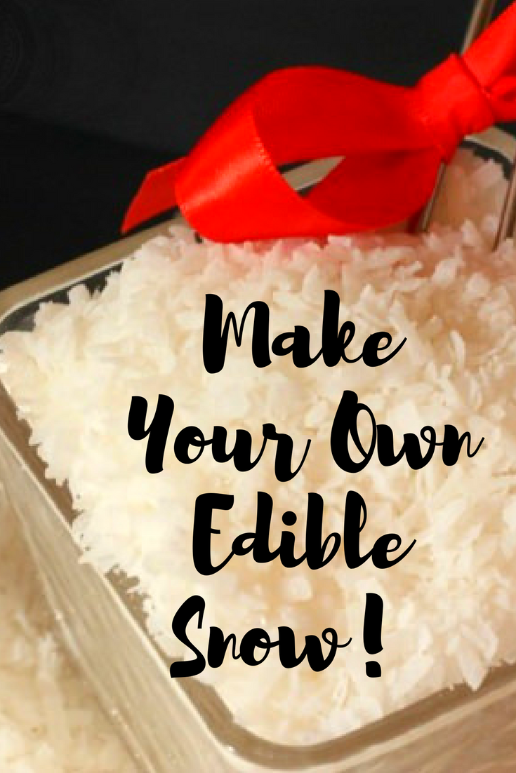 Make your own edible snow. Great for holiday treats and holiday baking! 