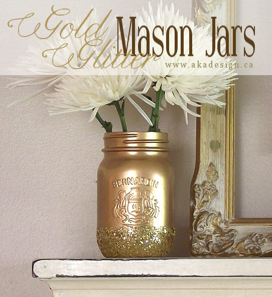 New-years-gold-glitter-mason-jars