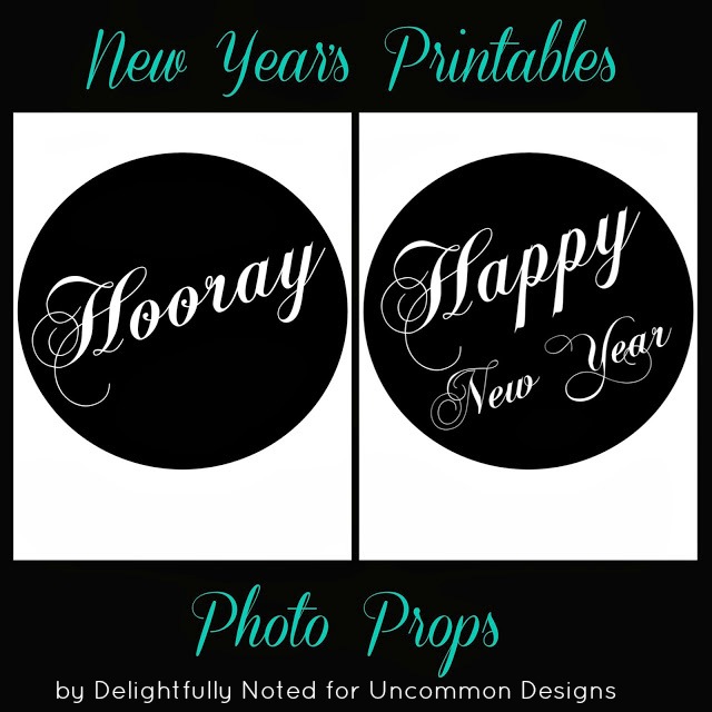 New Year's Eve Free Printable Photo Props perfect for your party! #NewYears #freeprintable