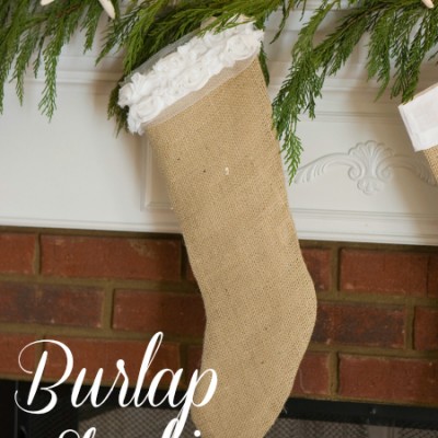 His and Hers Burlap Stockings