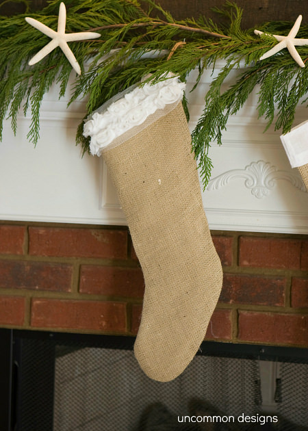 DIY Burlap Christmas Stockings